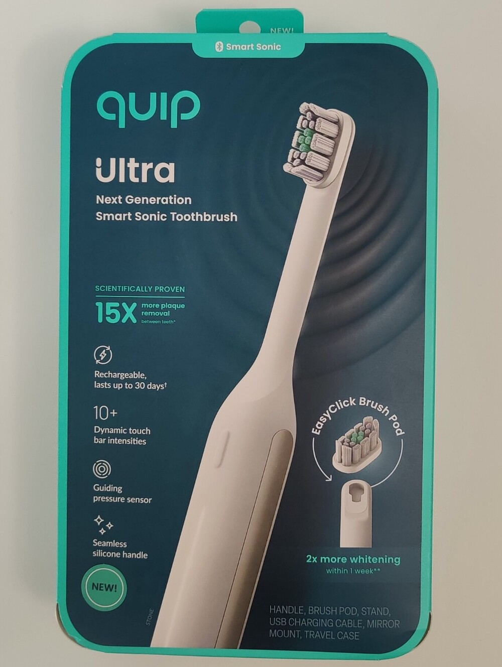 White Electric Toothbrush - Quip Brand